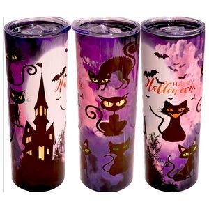 Happy Halloween cats tumbler